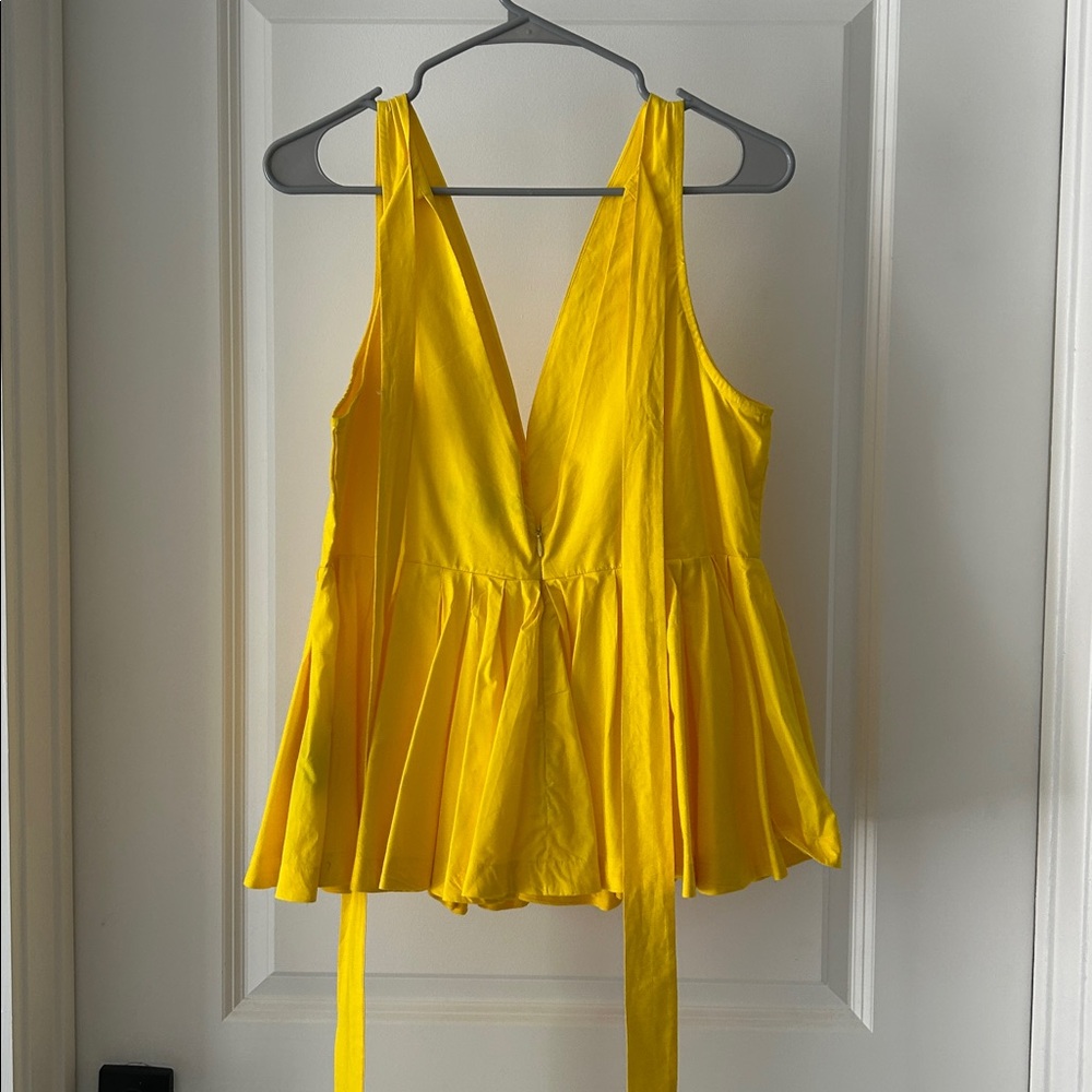 Anthropologie Atsu Sleeveless Poplin Yellow Top - Picture 9 of 9